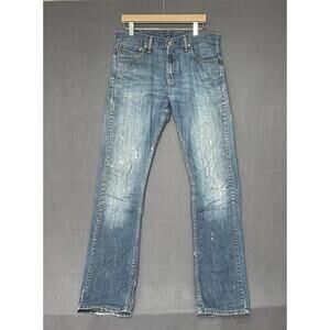 Thrashed Levi’s 527 distressed jeans with vintage fade sz 32x34 destroyed edgy